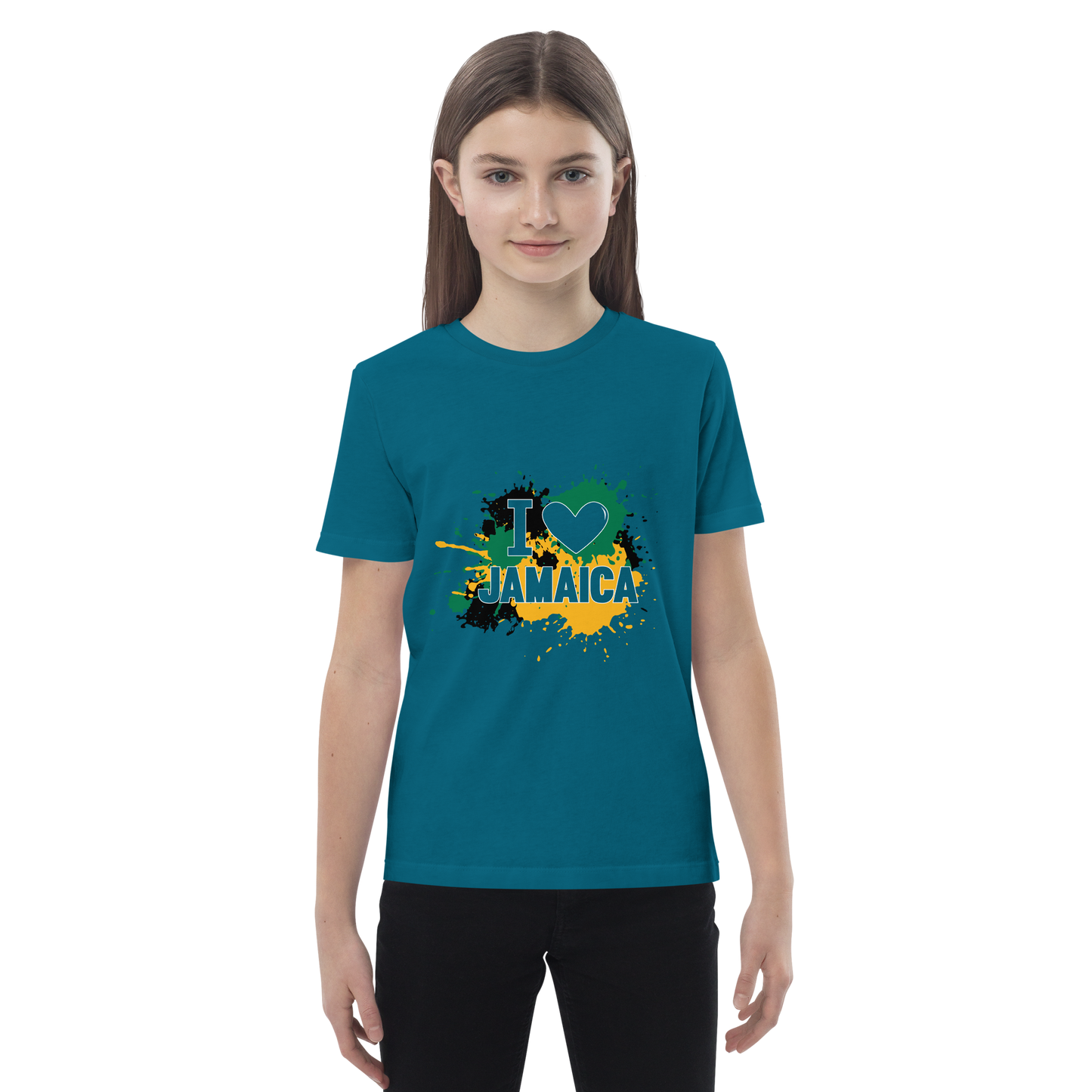 Organic cotton kids "I <3 Jamaica" t-shirt