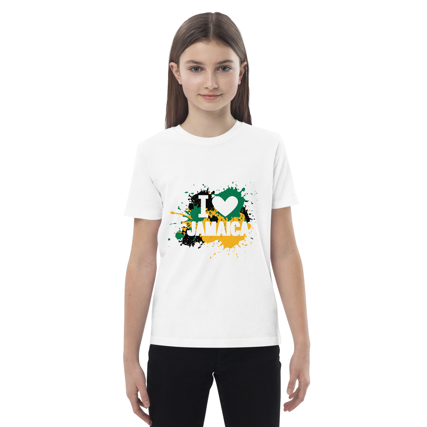 Organic cotton kids "I <3 Jamaica" t-shirt
