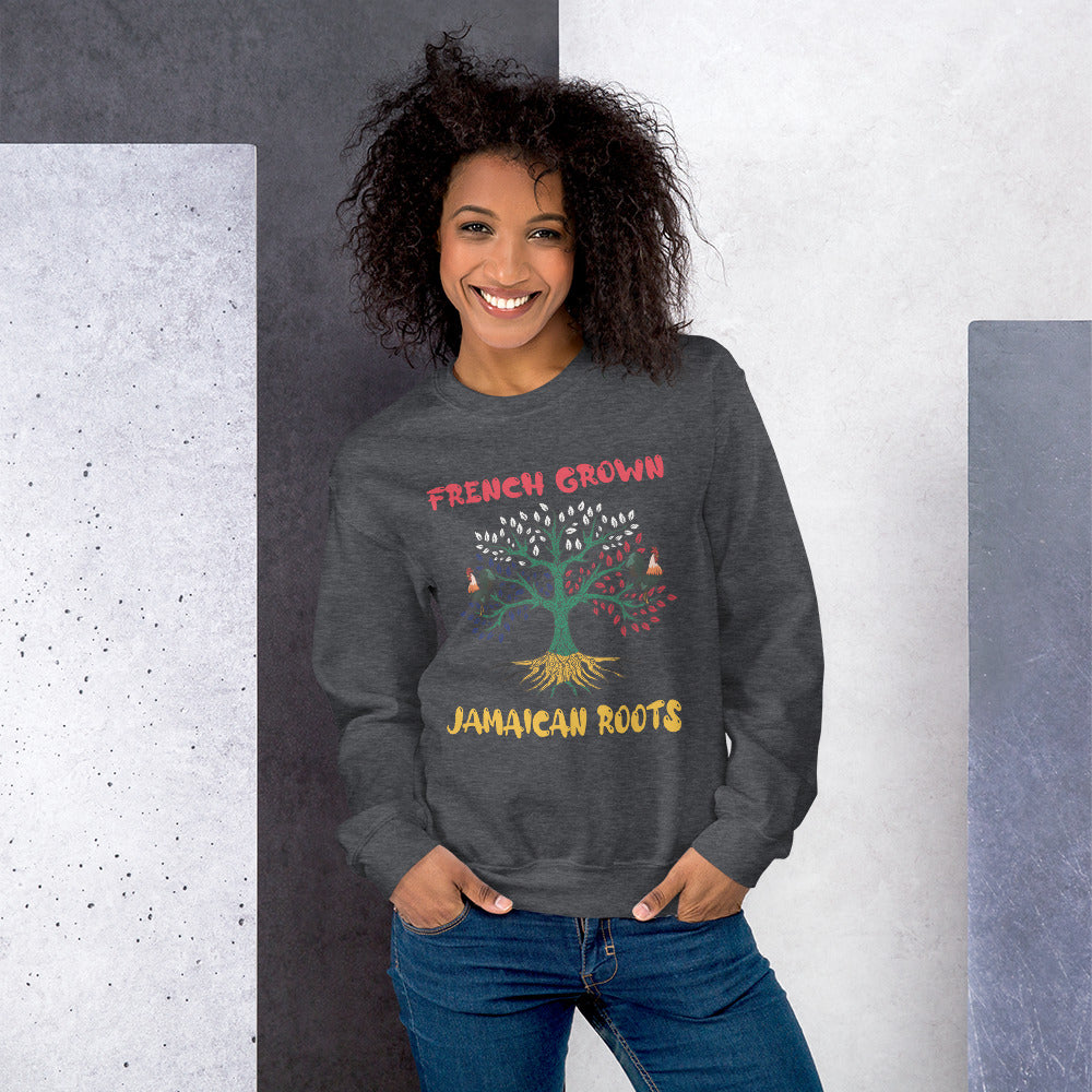 Unisex Premium "French Grown, Jamaican Roots" Sweatshirt