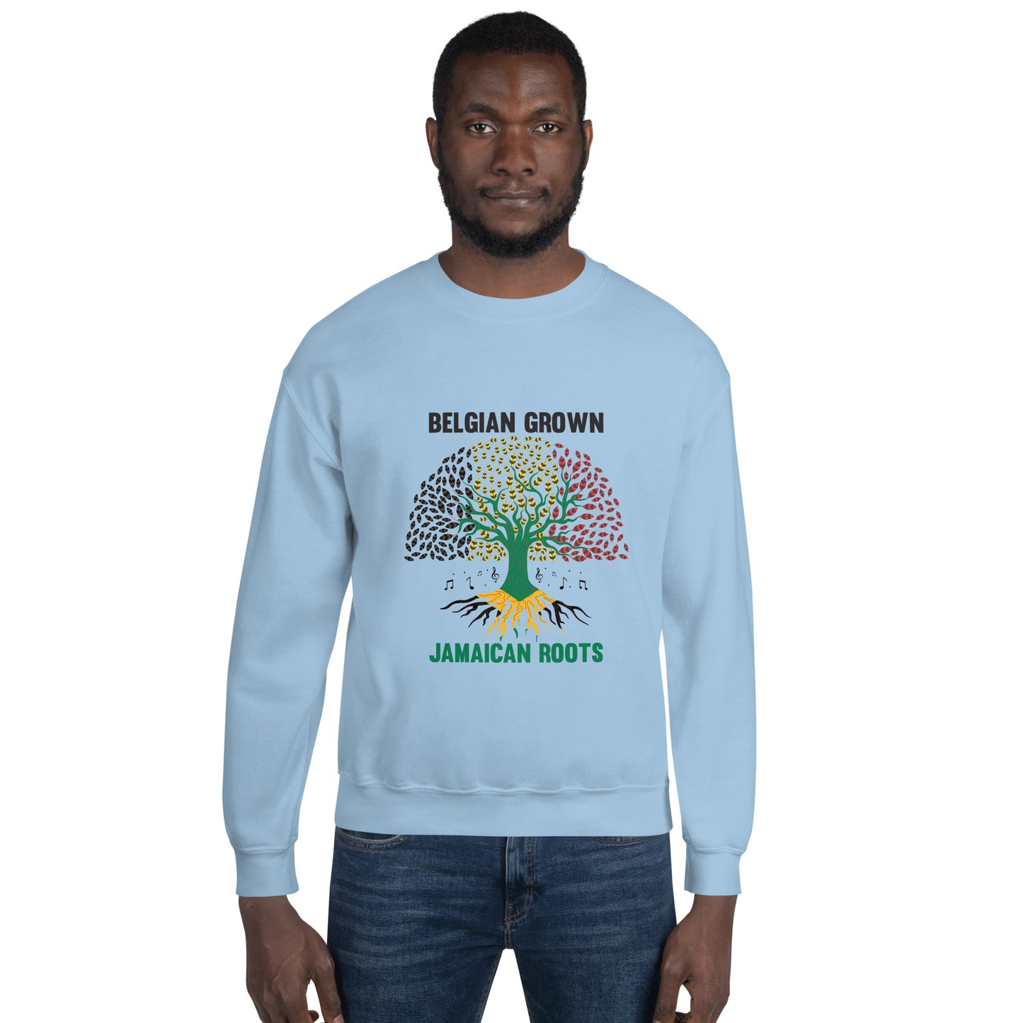 Belgisch gegroeid, Jamaicaanse Roots Unisex Sweatshirt