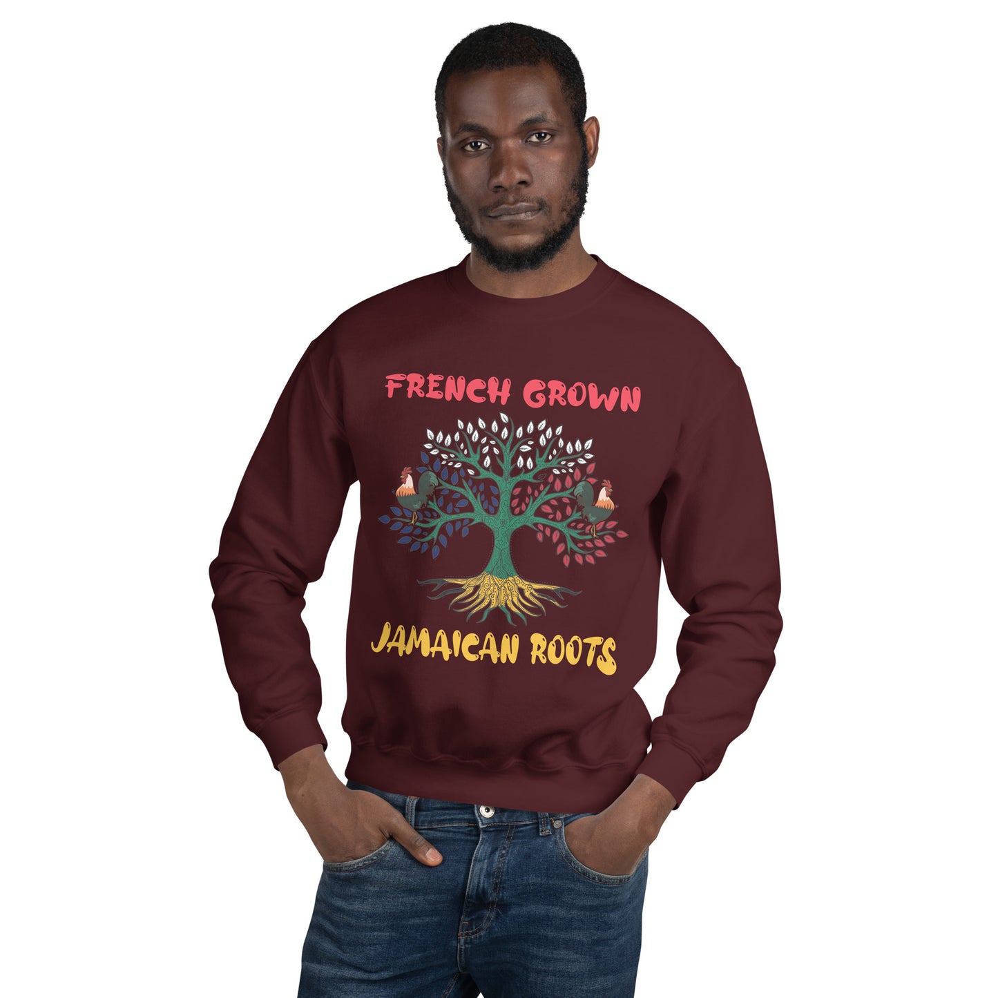 Unisex Premium "French Grown, Jamaican Roots" Sweatshirt