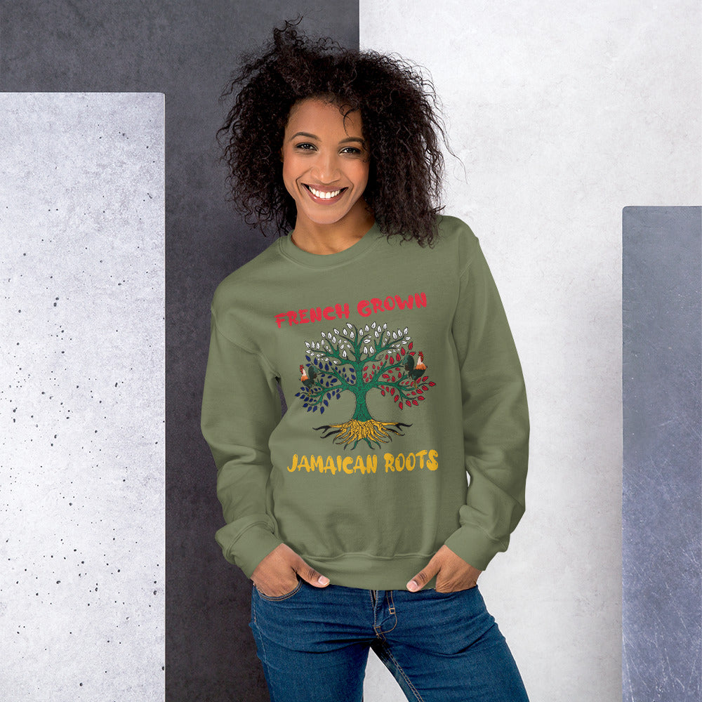Unisex Premium "French Grown, Jamaican Roots" Sweatshirt