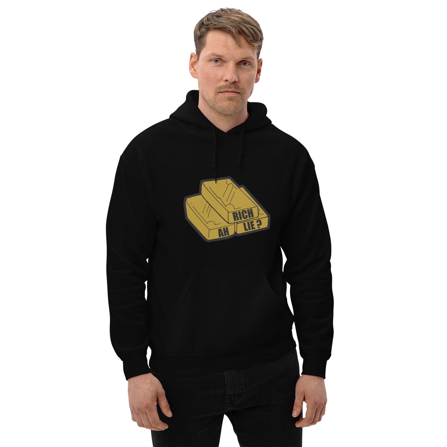 Uniseks "Rich ah lie" hoodie