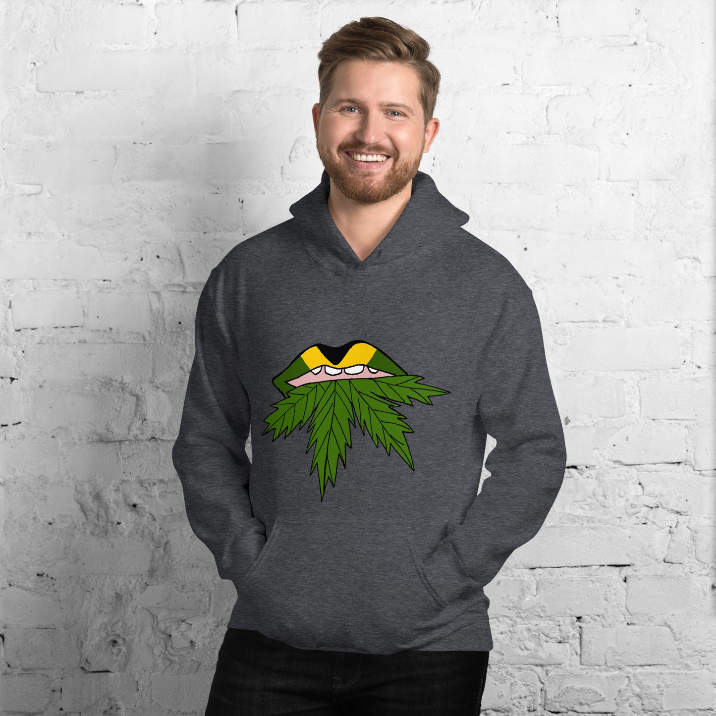 Unisex-hoodie "Weed Lips".