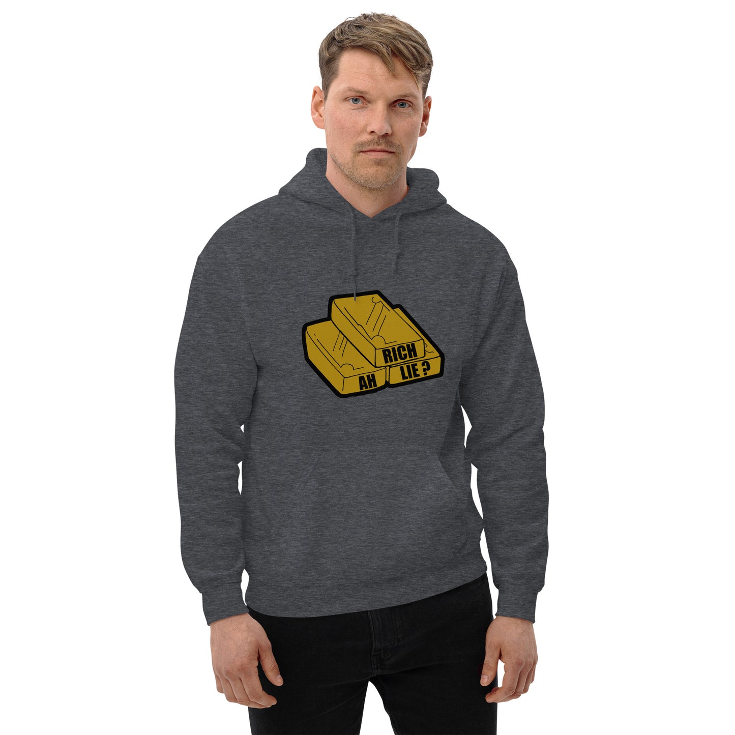 Uniseks "Rich ah lie" hoodie