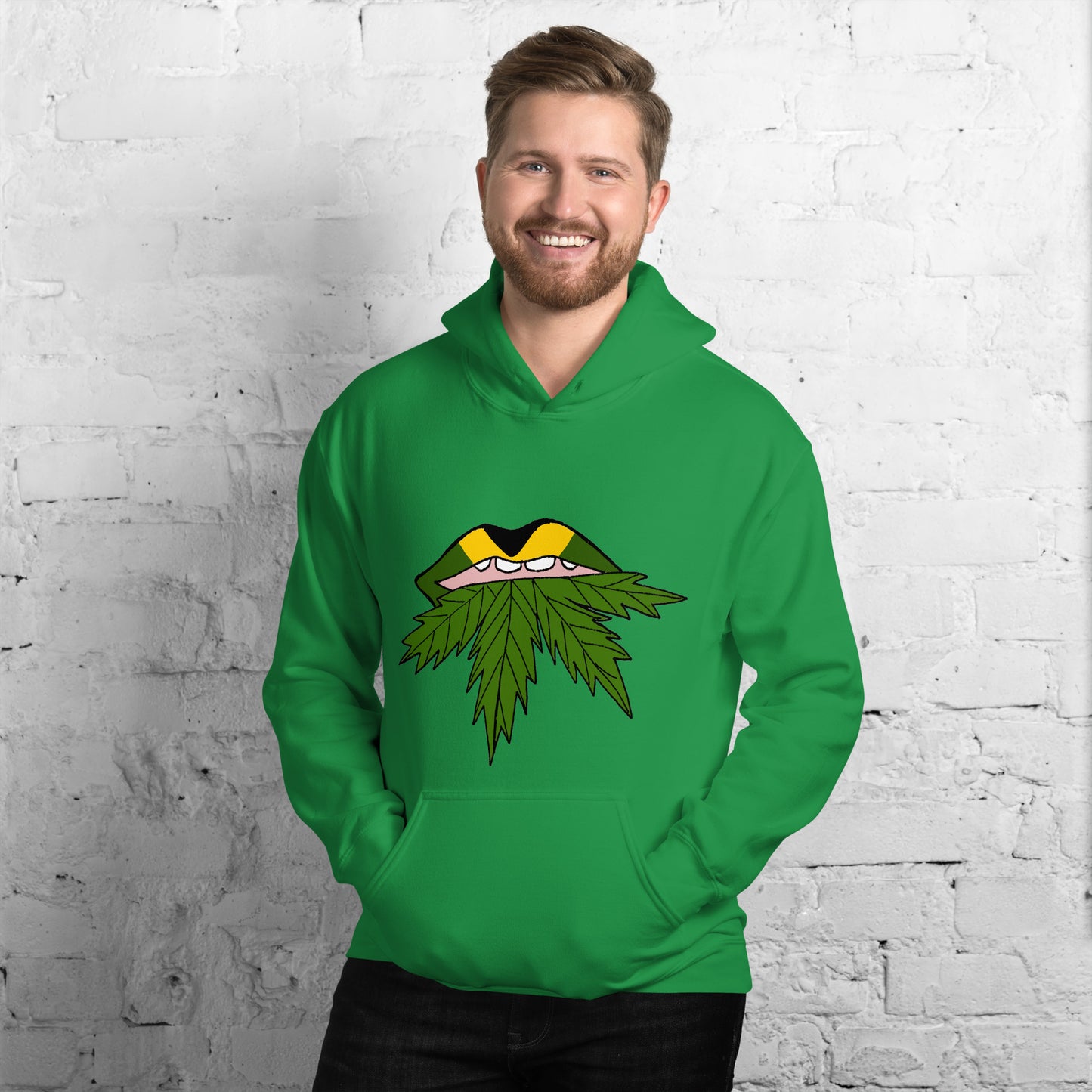 Unisex-hoodie "Weed Lips".