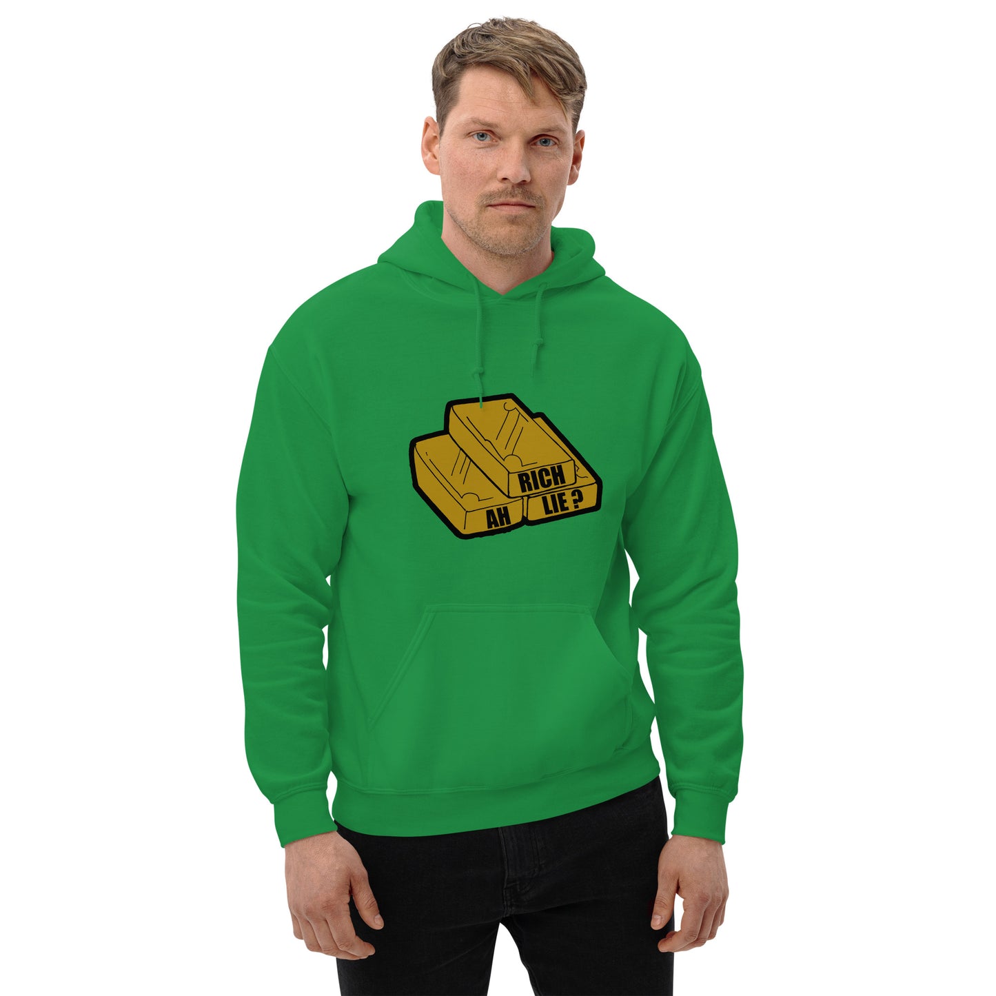 Uniseks "Rich ah lie" hoodie