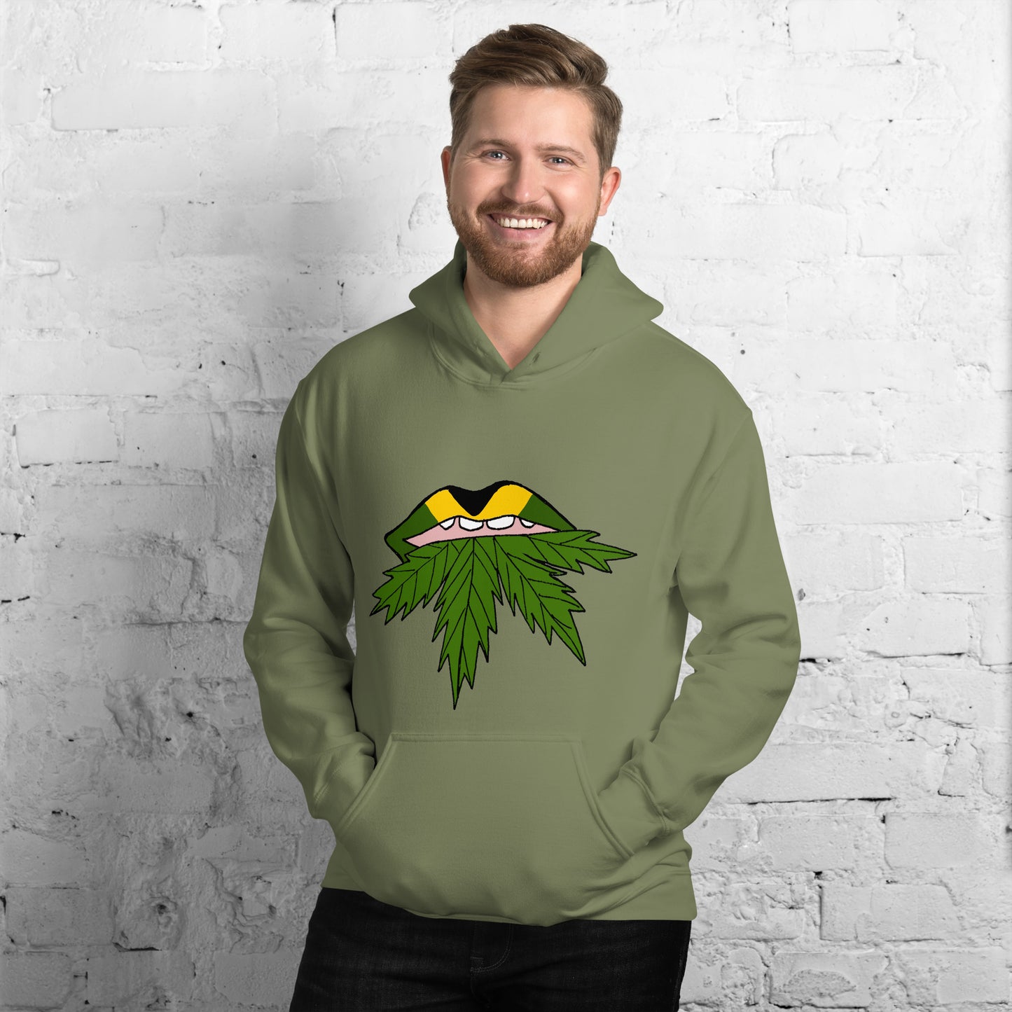 Unisex-hoodie "Weed Lips".