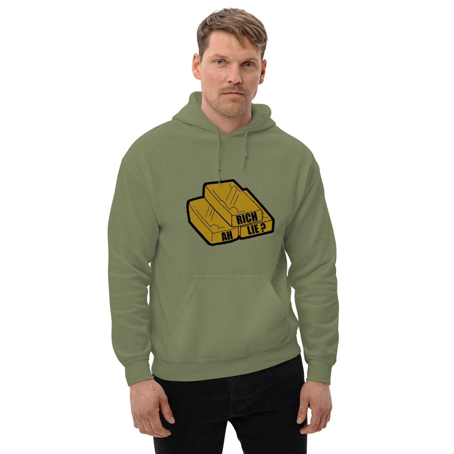 Uniseks "Rich ah lie" hoodie