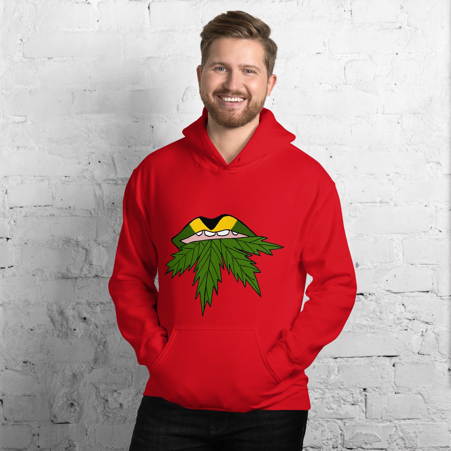 Unisex-hoodie "Weed Lips".
