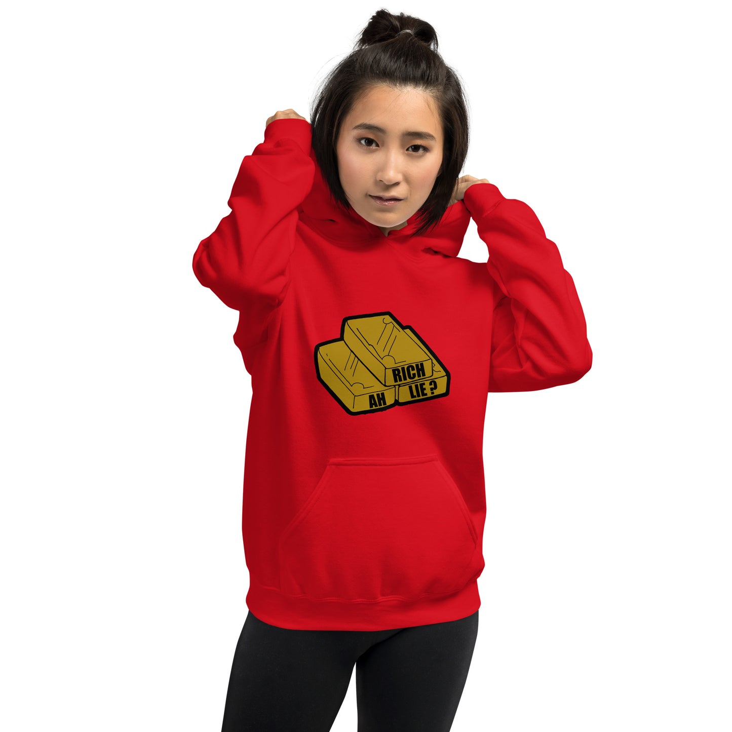 Uniseks "Rich ah lie" hoodie