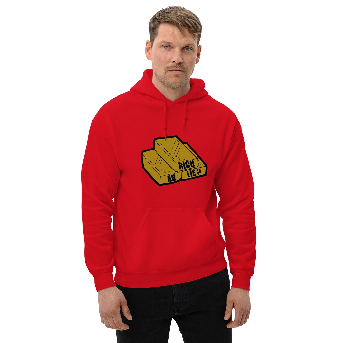 Uniseks "Rich ah lie" hoodie
