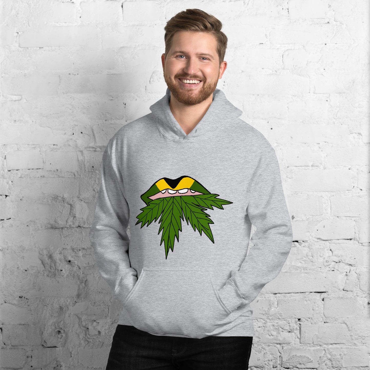 Unisex-hoodie "Weed Lips".
