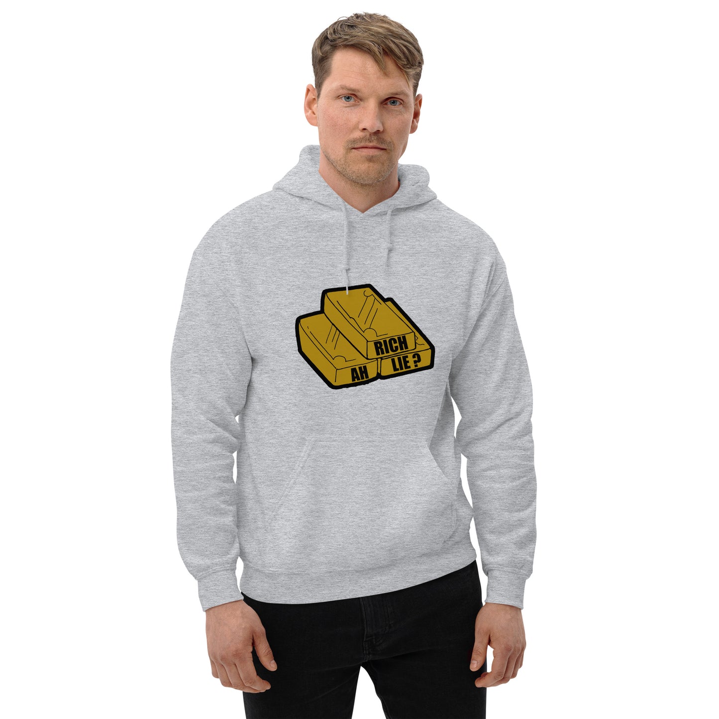Uniseks "Rich ah lie" hoodie