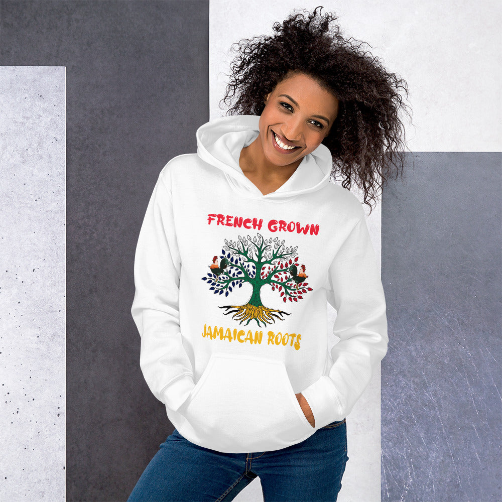 Unisex Premium eco-friendly "French Grown, Jamaican Roots" Hoodie