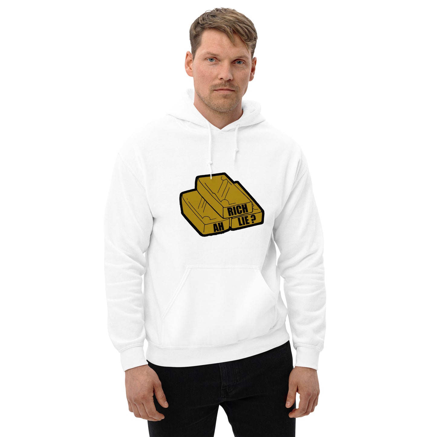 Uniseks "Rich ah lie" hoodie