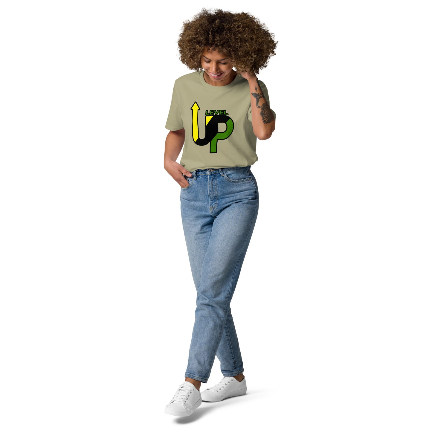 Unisex organic "Level up" cotton t-shirt