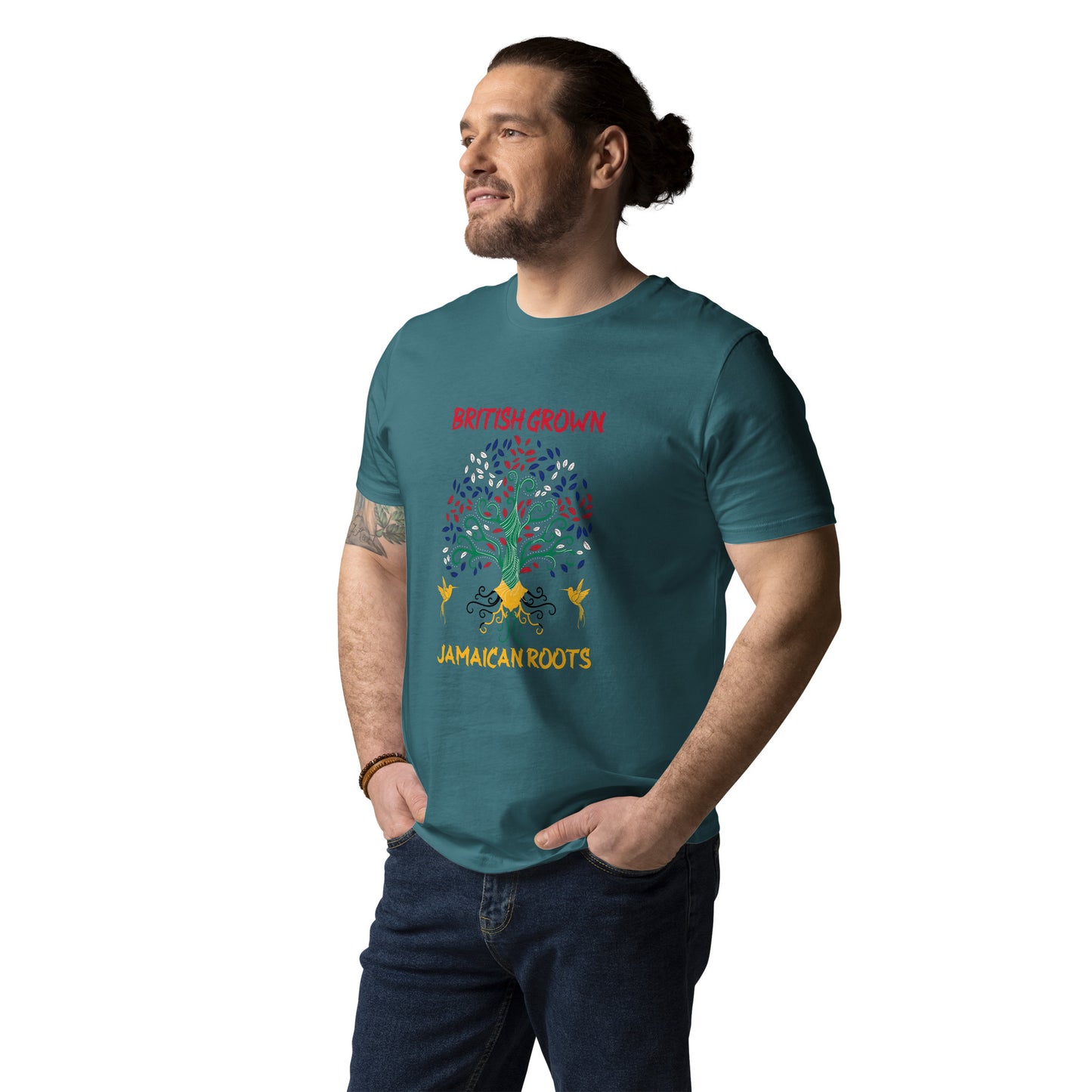 British Grown, Jamaican Roots Unisex organic cotton t-shirt