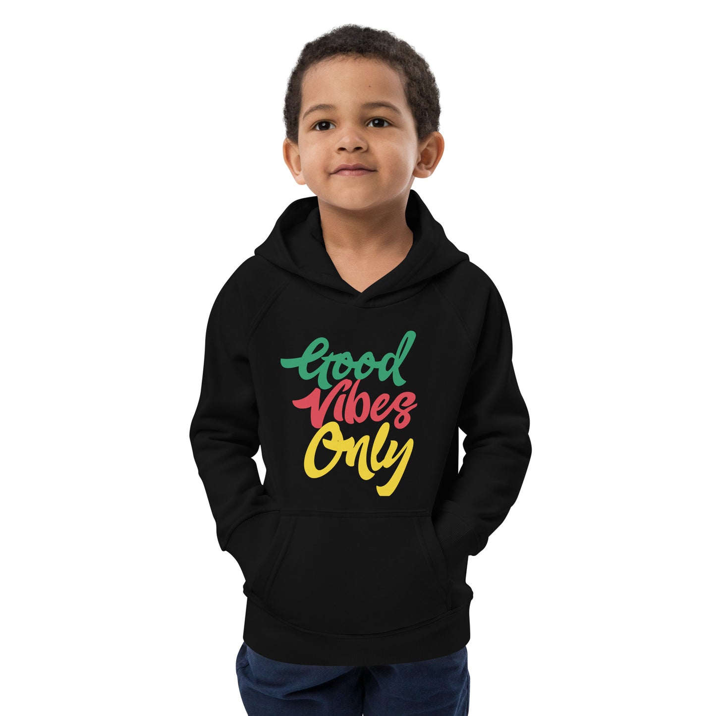 Sweat à capuche éco "Good Vibes Only" pour enfants