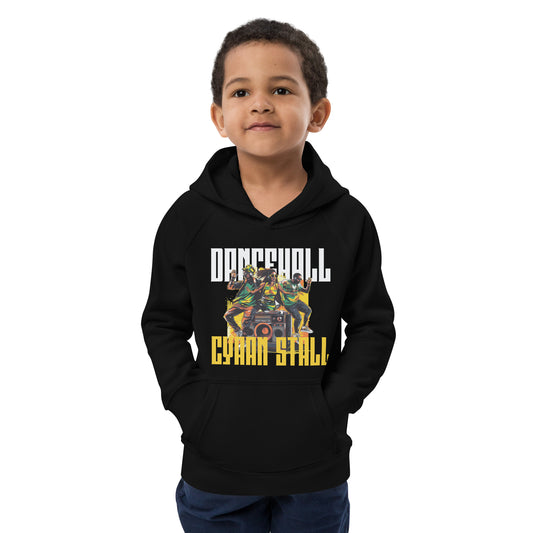 Eco-hoodie "Dancehall Cyaan Stall" voor kinderen