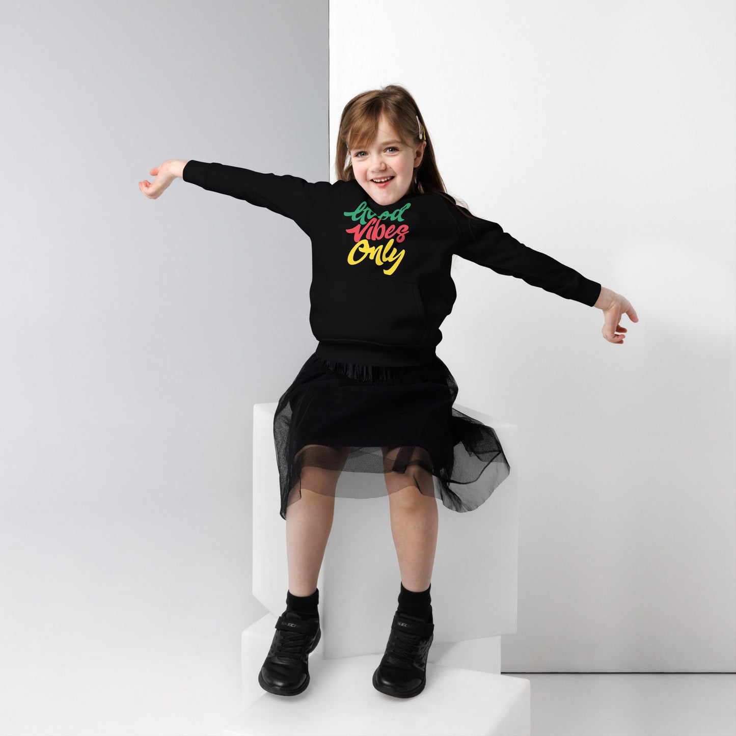 Sweat à capuche éco "Good Vibes Only" pour enfants