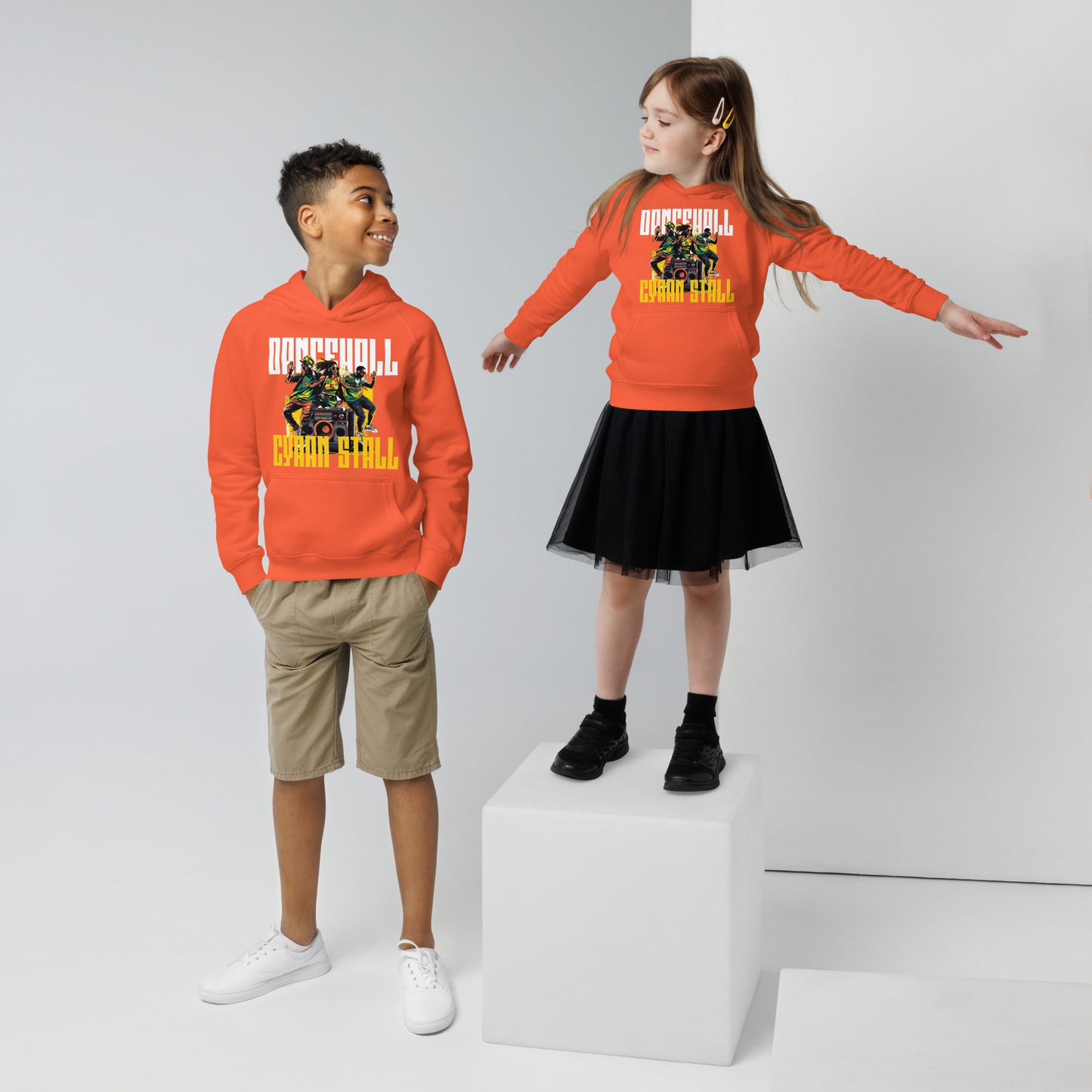 Sweat à capuche éco "Dancehall Cyaan Stall" pour enfants