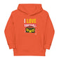 Eco-hoodie voor kinderen met de tekst 'I love Dancehall'