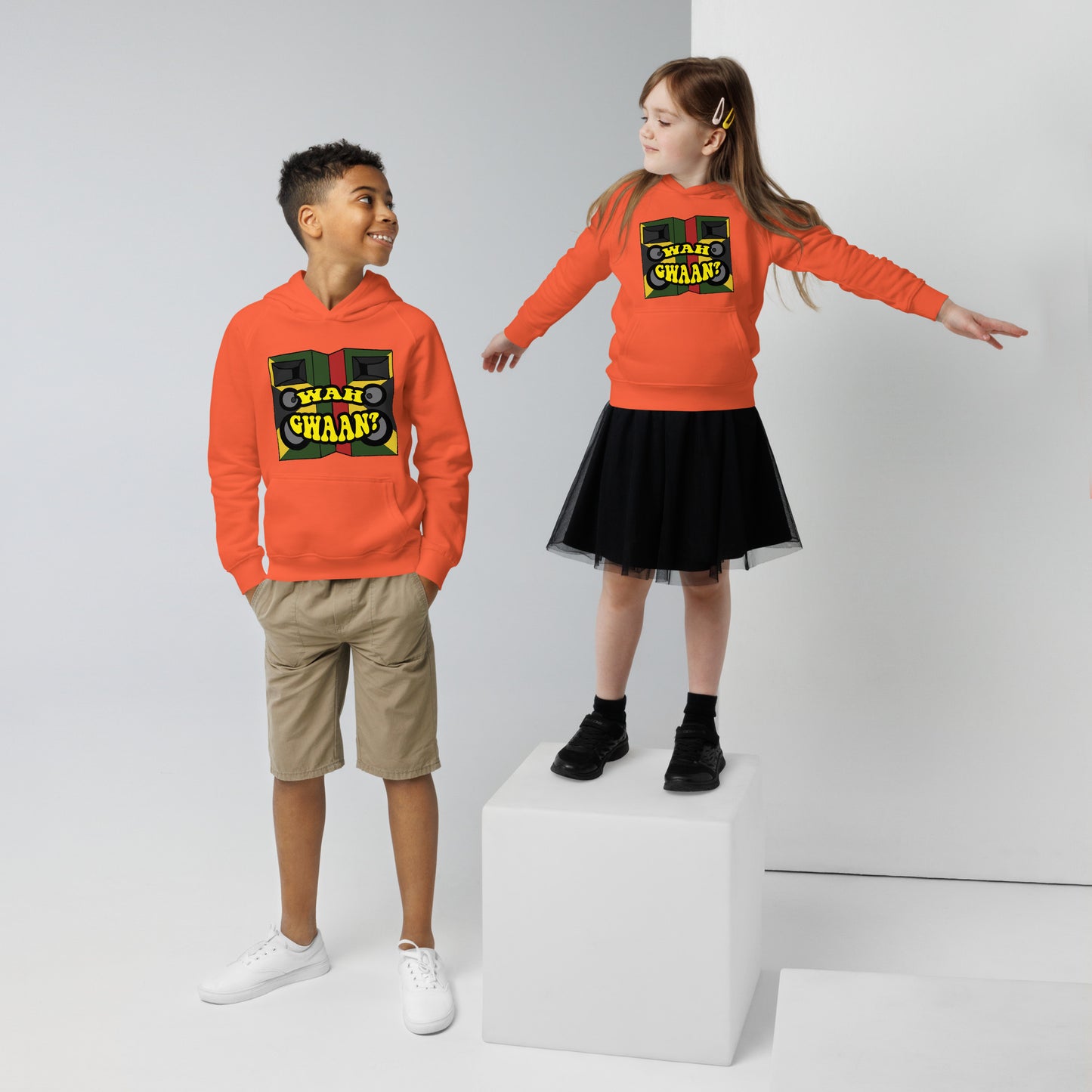 Sweat à capuche écologique "Wah Gwan" pour enfants