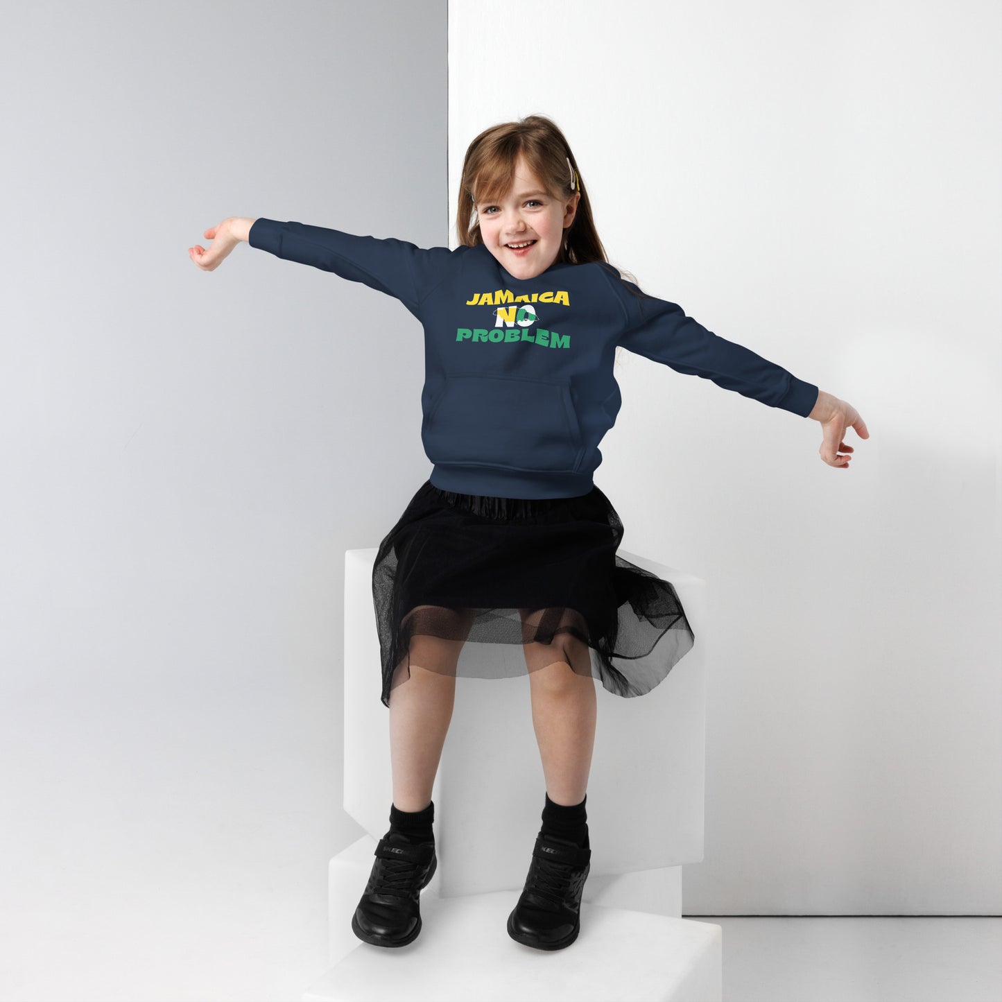 Eco-hoodie voor kinderen "Jamaica No Problem".