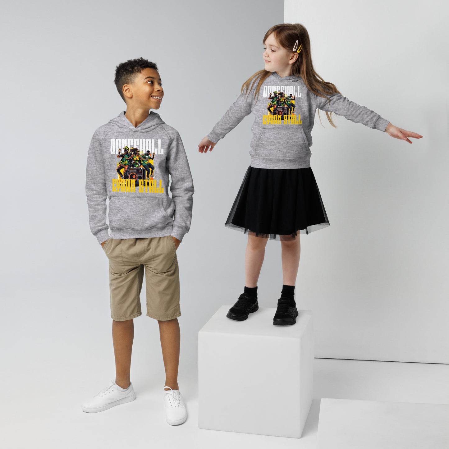 Kids eco "Dancehall Cyaan Stall" hoodie