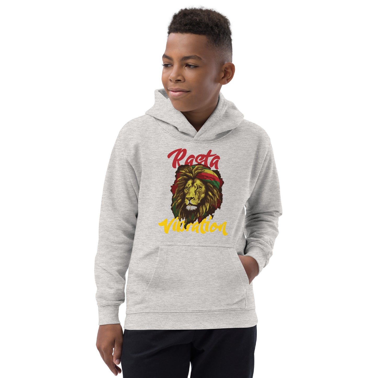 Jeugdhoodie "Rasta Vibration".