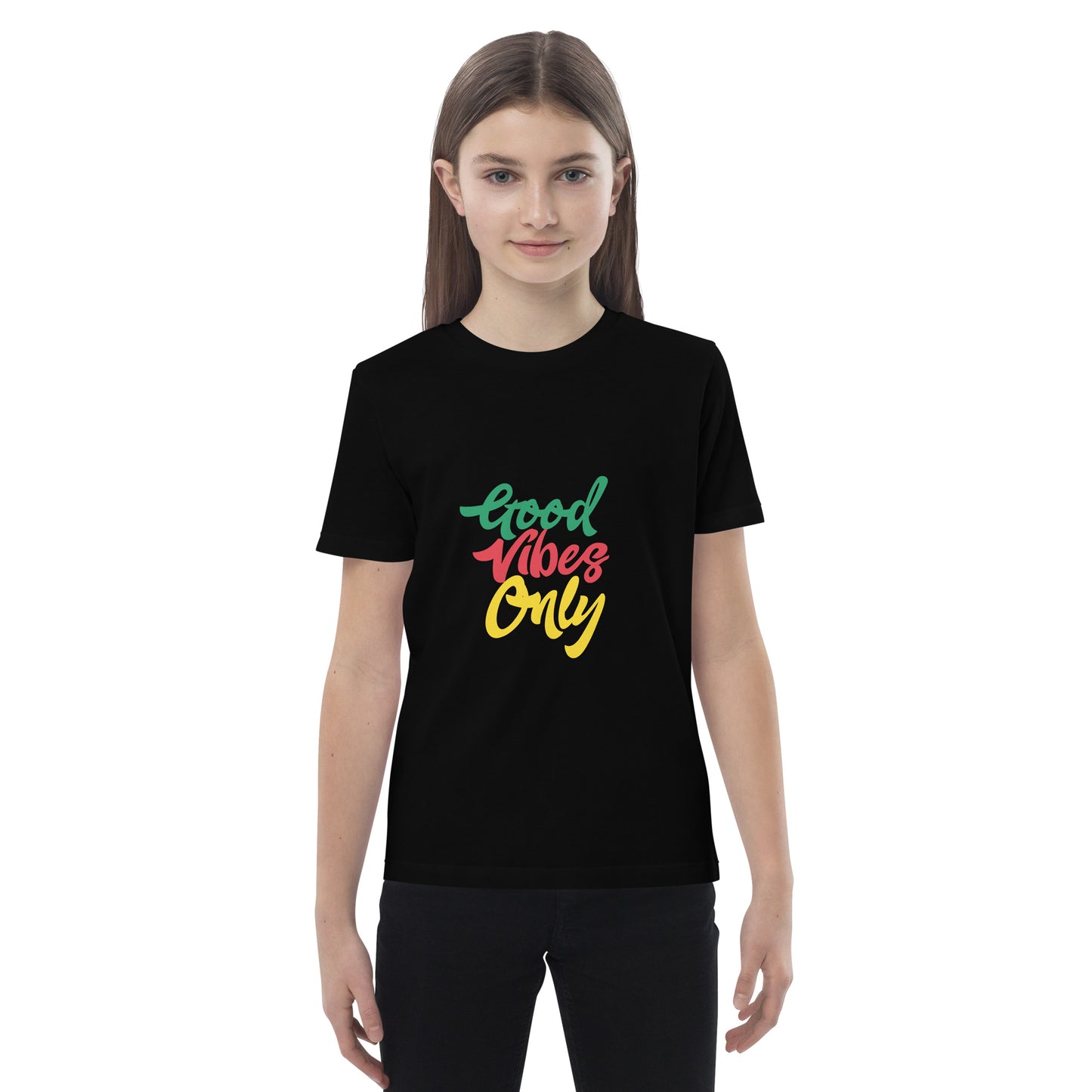 Biologisch katoenen kinder t-shirt "Good Vibes Only".