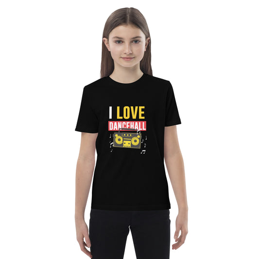Biologisch katoenen kinder t-shirt "I Love Dancehall".