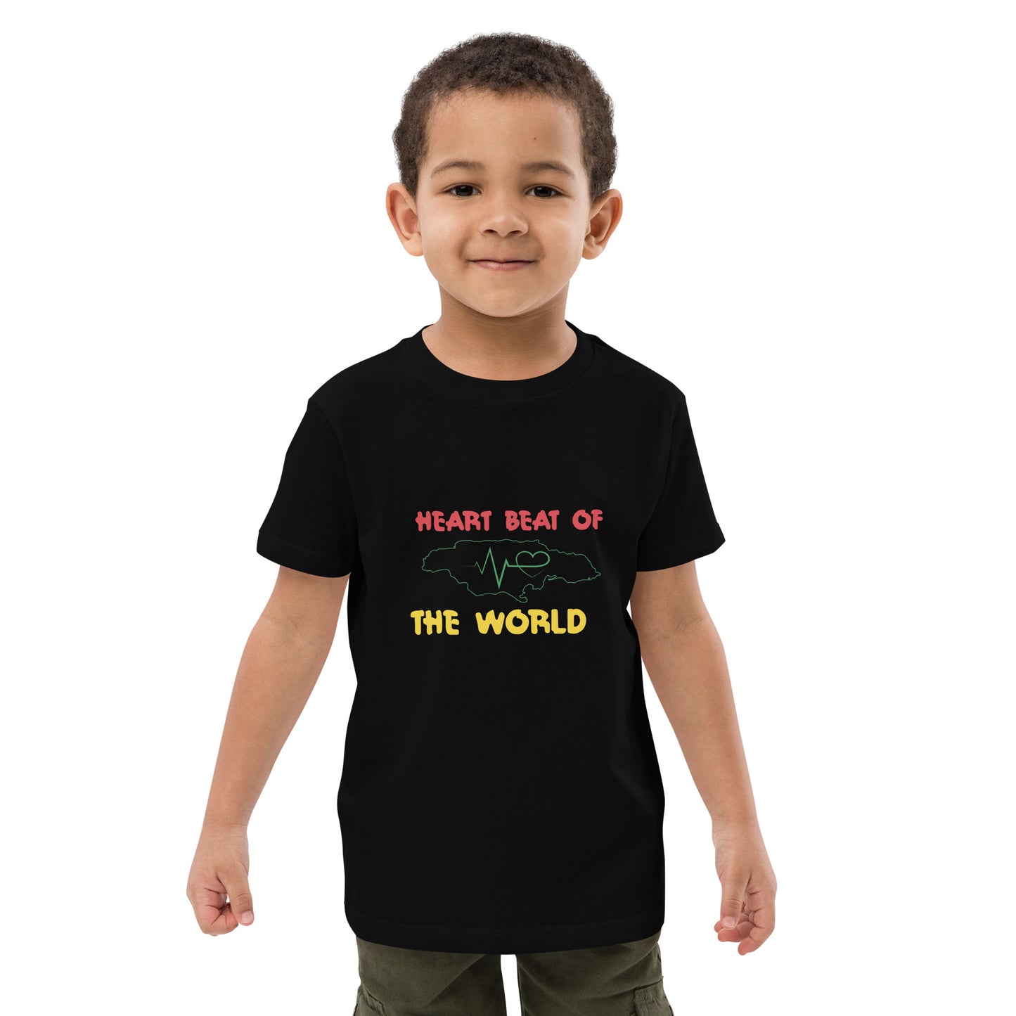 Biologisch katoenen kinder t-shirt "Heartbeat".