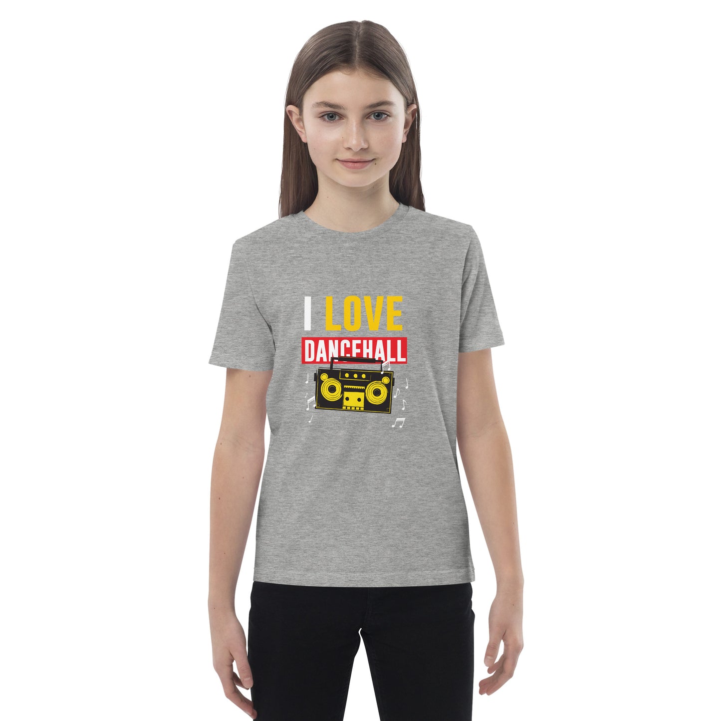 T-shirt enfant en coton bio "I Love Dancehall"