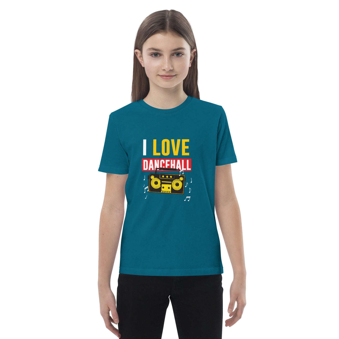 T-shirt enfant en coton bio "I Love Dancehall"