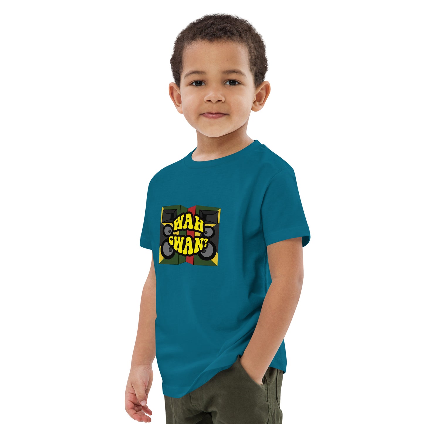 Organic cotton kids "Wah Gwan" t-shirt