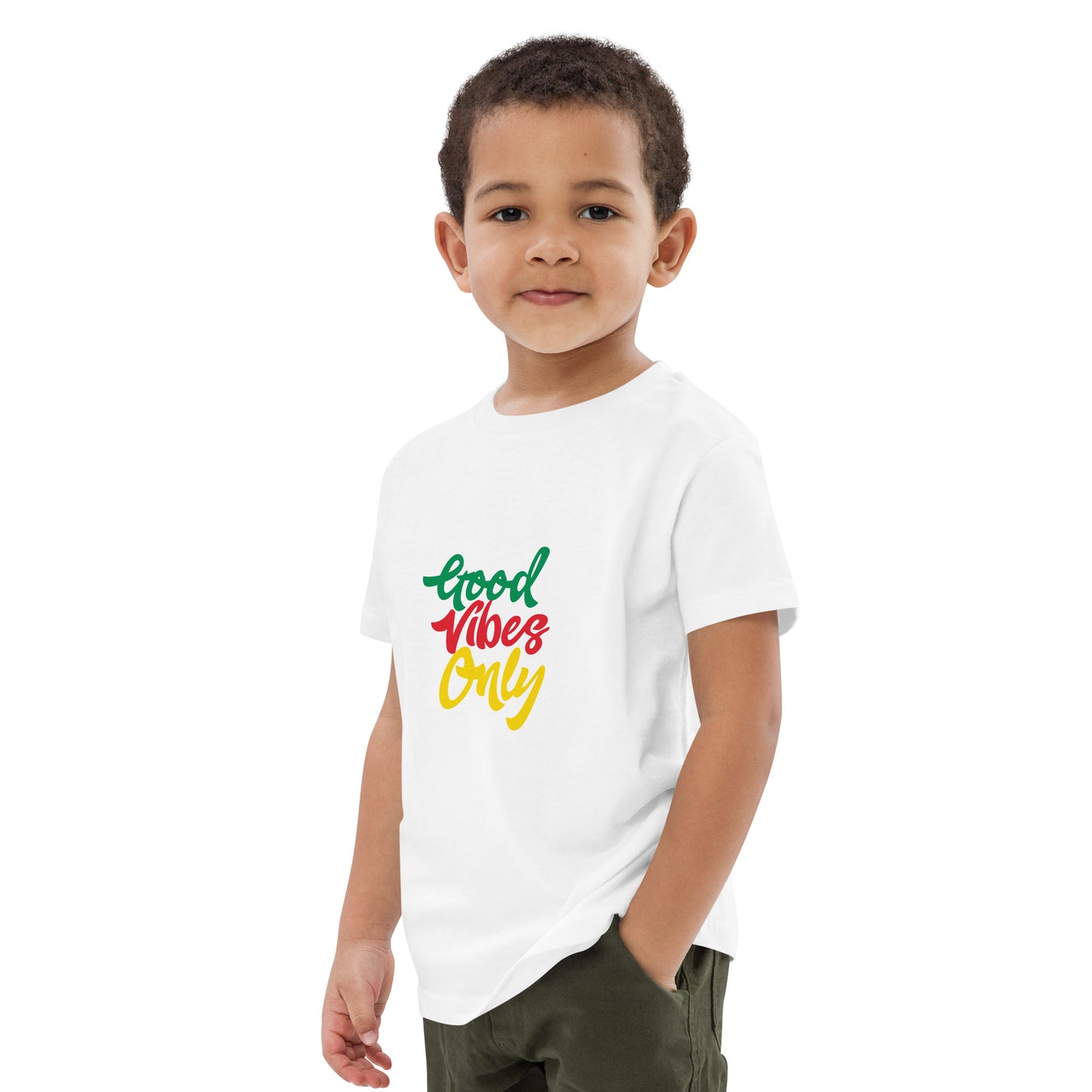 Organic cotton kids "Good Vibes Only" t-shirt