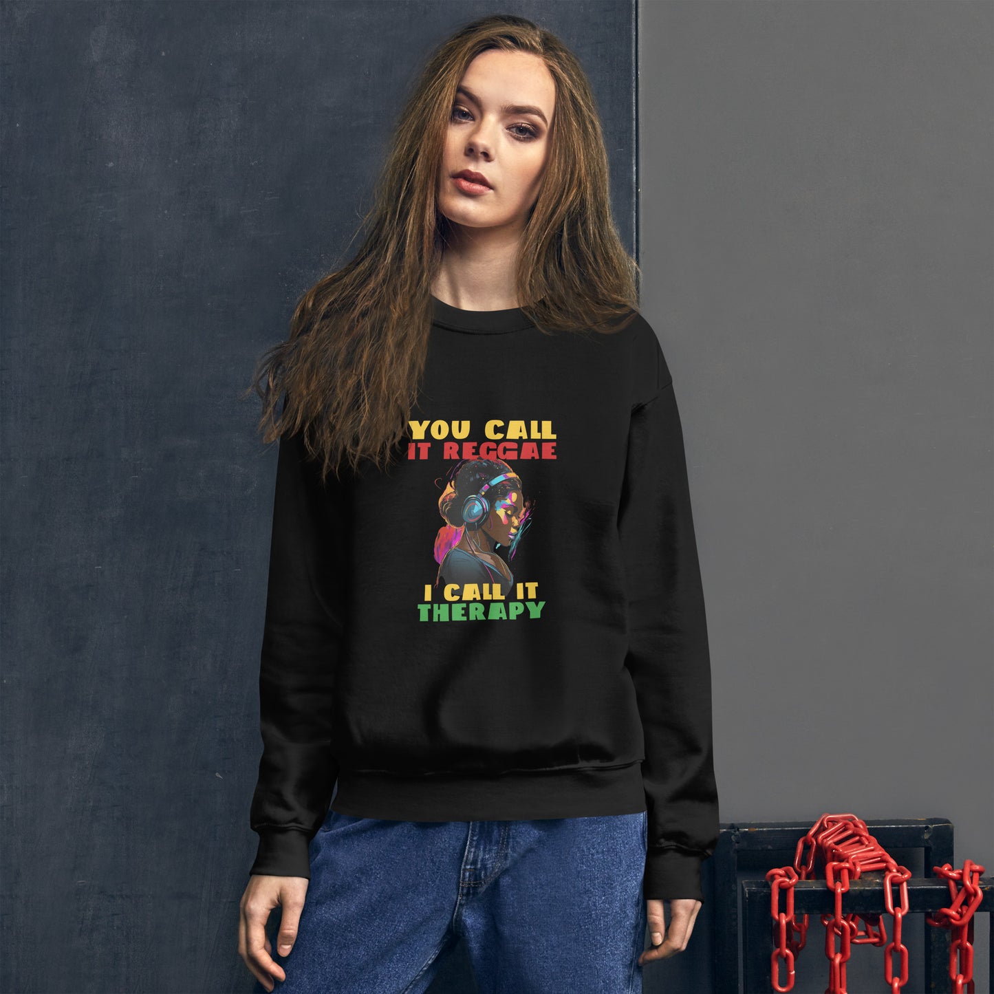 Sweat-shirt unisexe « Reggae is Therapy »