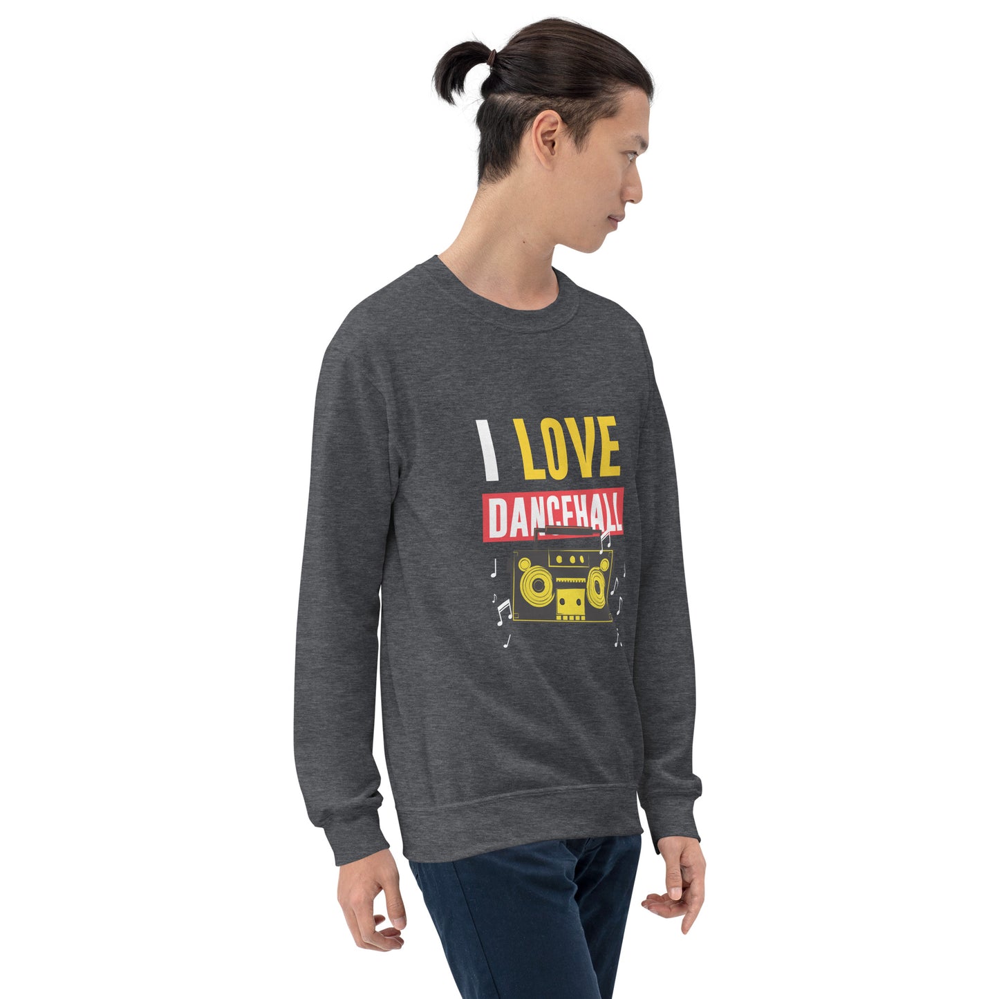 Sweat unisexe "I Love Dancehall" - Édition blanche