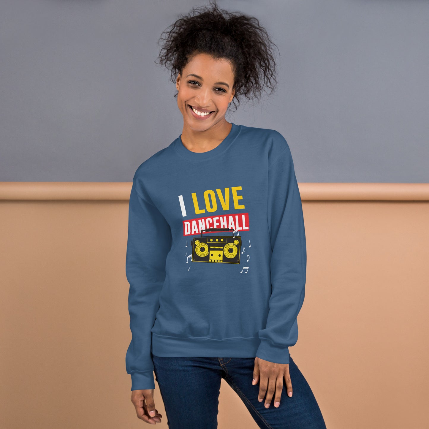 Sweat unisexe "I Love Dancehall" - Édition blanche