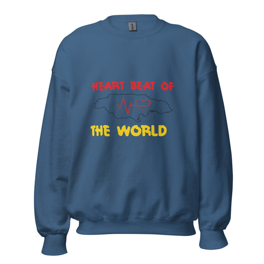 Unisex sweatshirt met "hartslag".