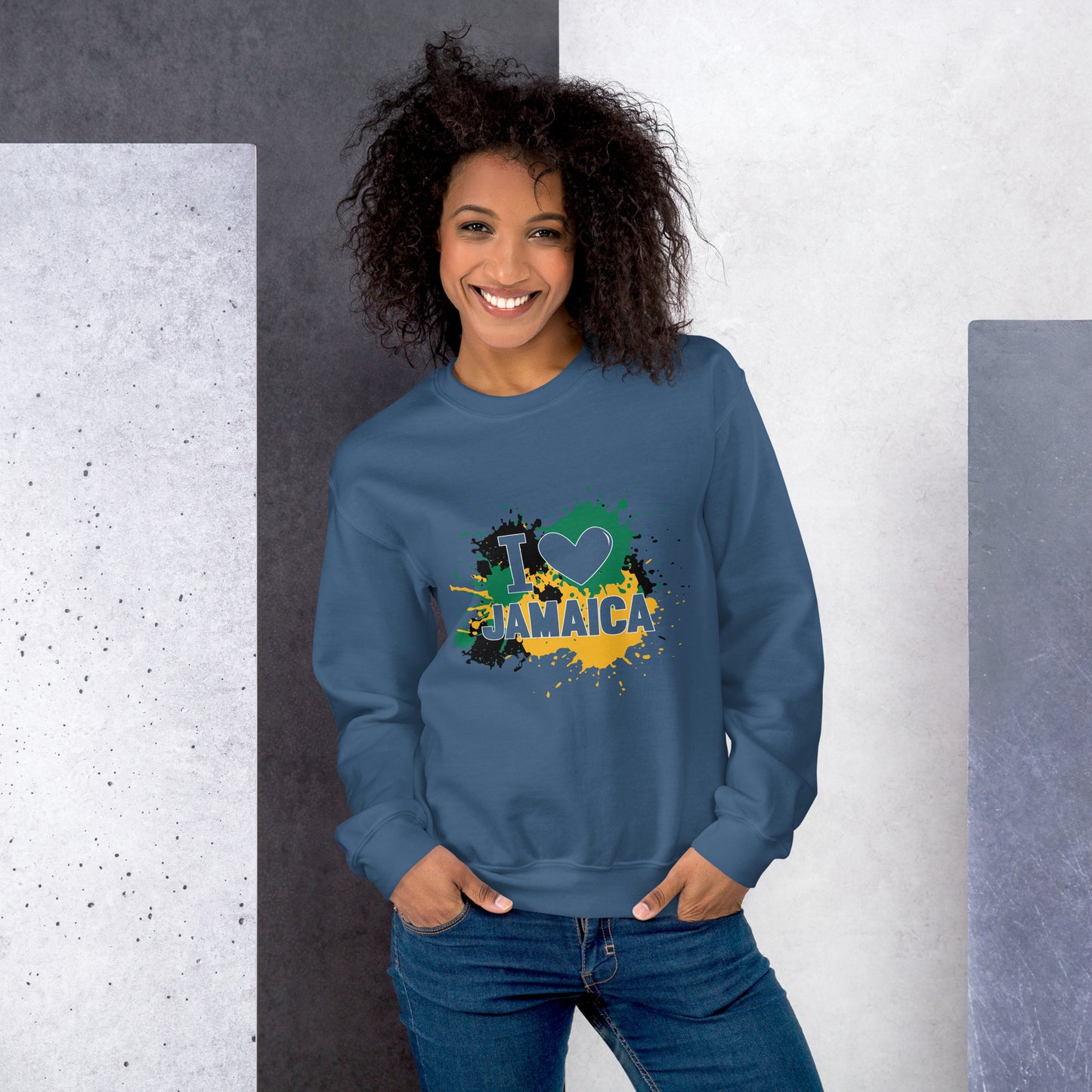 Sweat-shirt unisexe « I &lt;3 Jamaïque »