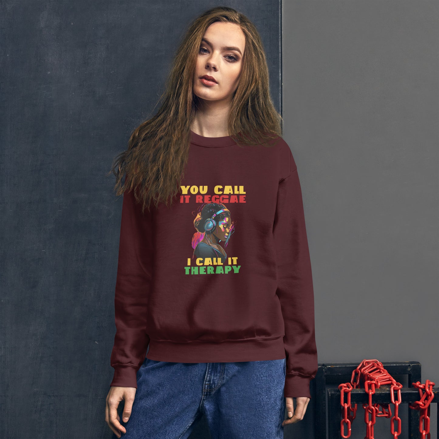 Sweat-shirt unisexe « Reggae is Therapy »