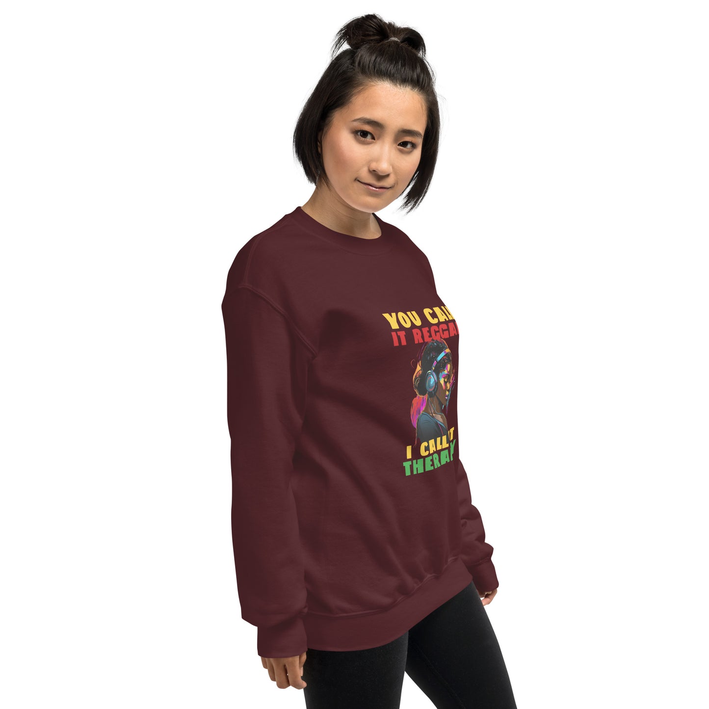 Unisex sweatshirt "Reggae is therapie".