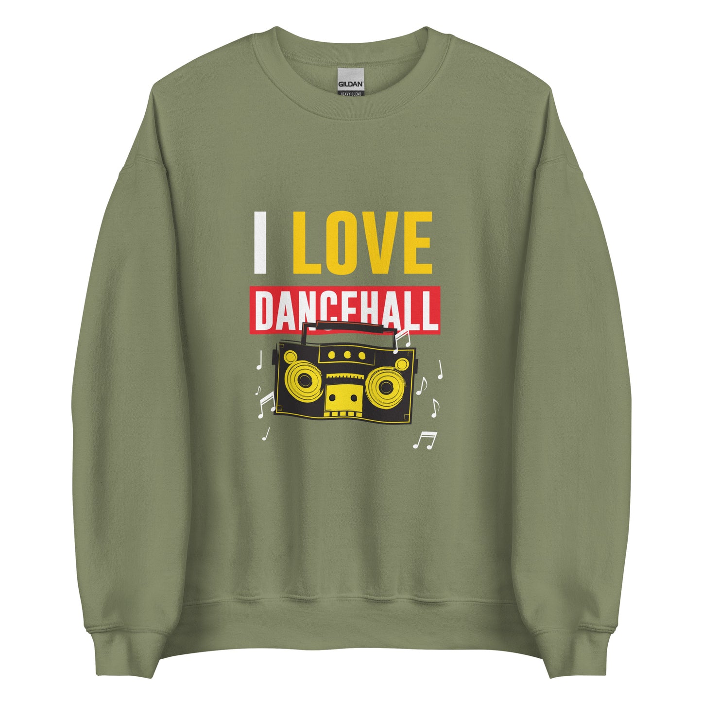 Sweat unisexe "I Love Dancehall" - Édition blanche