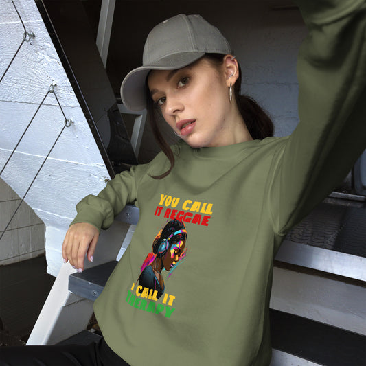 Unisex sweatshirt "Reggae is therapie".