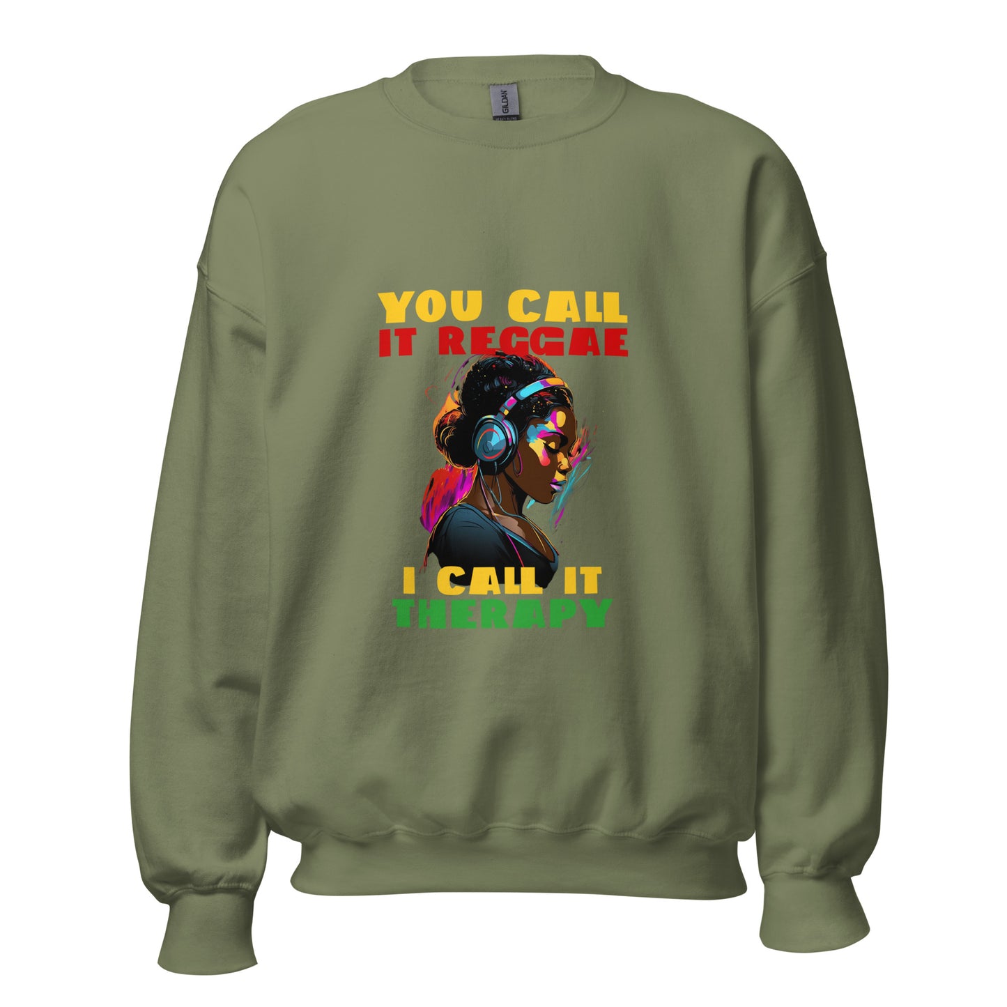 Unisex sweatshirt "Reggae is therapie".