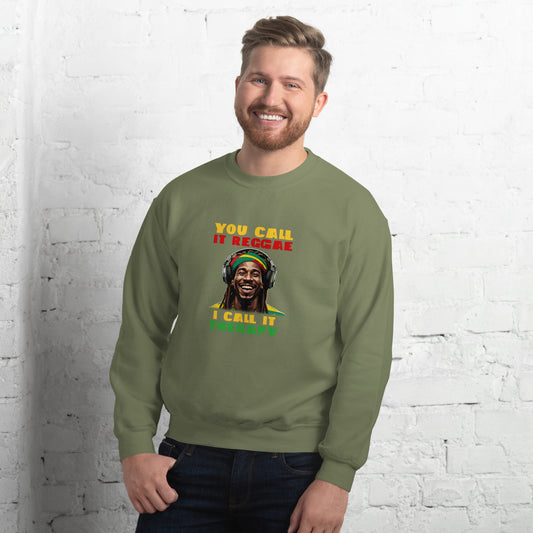 Unisex sweatshirt "Reggae is therapie".
