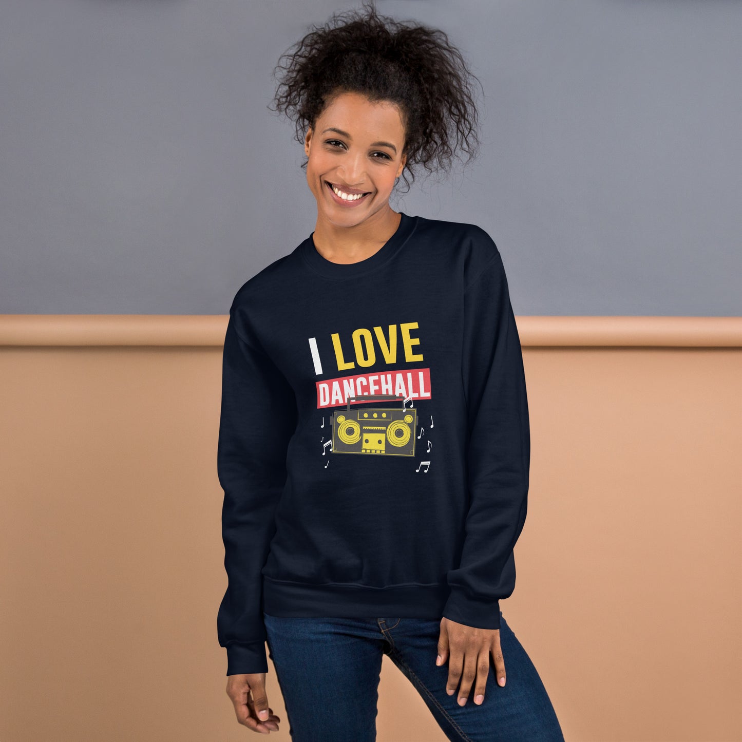 Sweat unisexe "I Love Dancehall" - Édition blanche